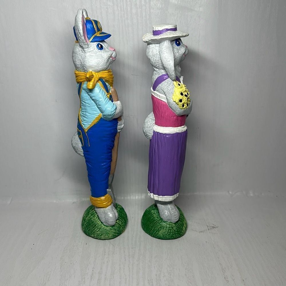 Mr. And Mrs. Easter Rabbit‎  Ceramic Pencil Vintage Spring Rabbits - Picture 6 of 8